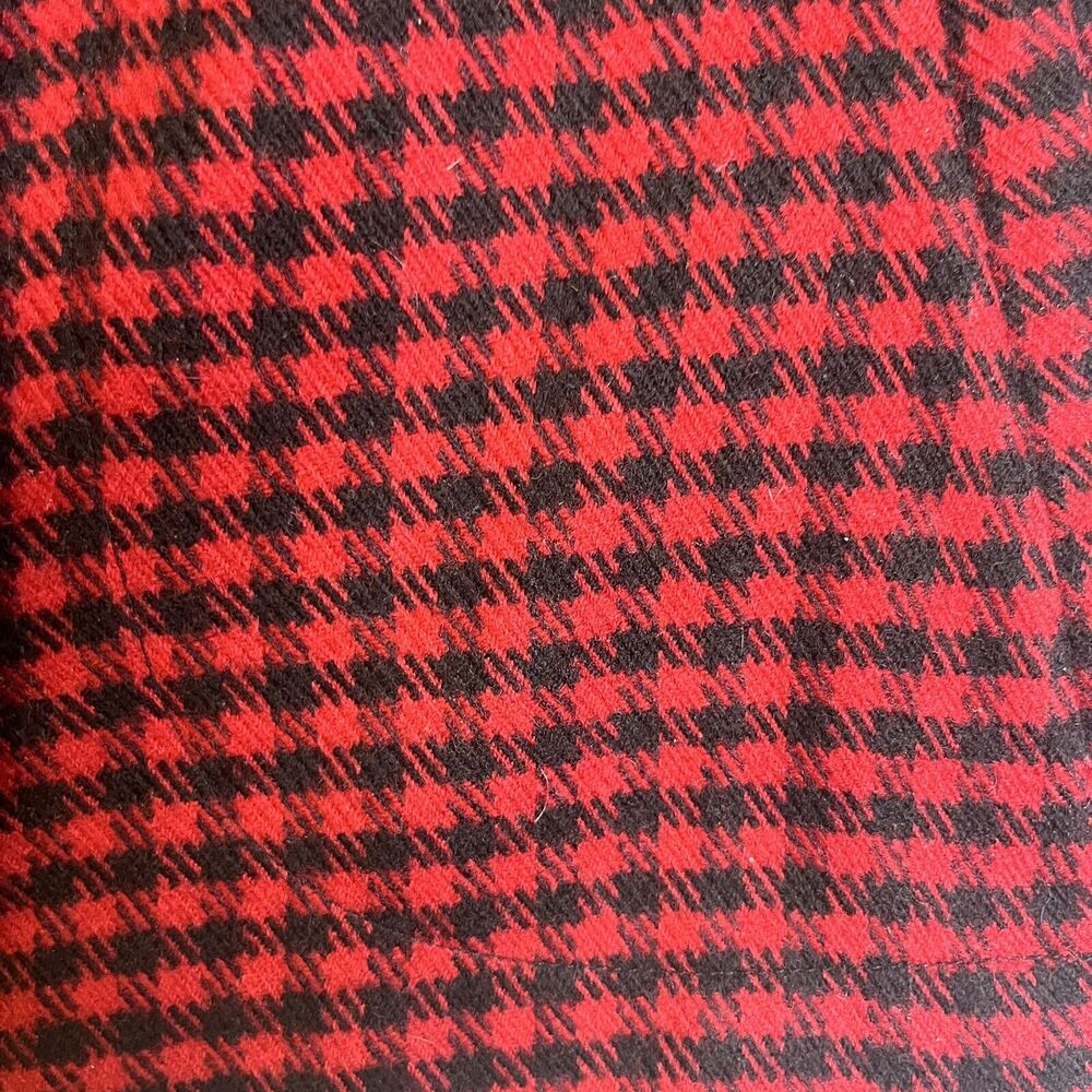 Woolrich Ruby Womens Red Black Button Front Wool … - image 4